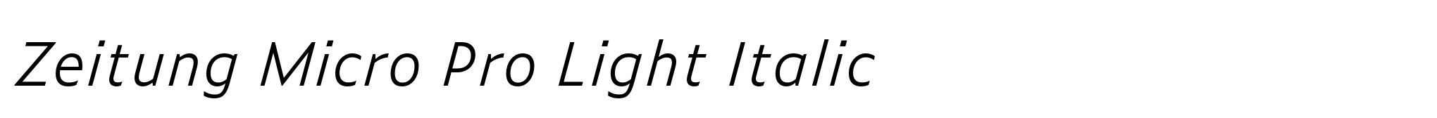 Zeitung Micro Pro Light Italic image